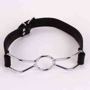 Calf Softy Leather Top and Lamb Leather Padding with Stainless Steel Mouth Piece Black | ViPstore.hu - Erotika webáruház #1 - EAN 5999560510539 | SKU DEVIL00070