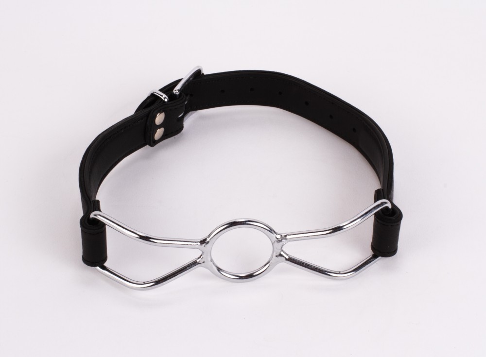 Calf Softy Leather Top and Lamb Leather Padding with Stainless Steel Mouth Piece Black | ViPstore.hu - Erotika webáruház #1 - EAN 5999560510539 | SKU DEVIL00070
