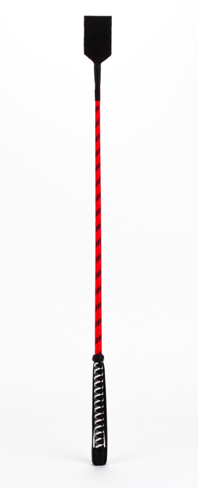Nylon Stick with Neon Strip and Goat Kid Leather Handle Nubuck Leather Top Red | ViPstore.hu - Erotika webáruház #1 - EAN 5999560510591 | SKU DEVIL00076