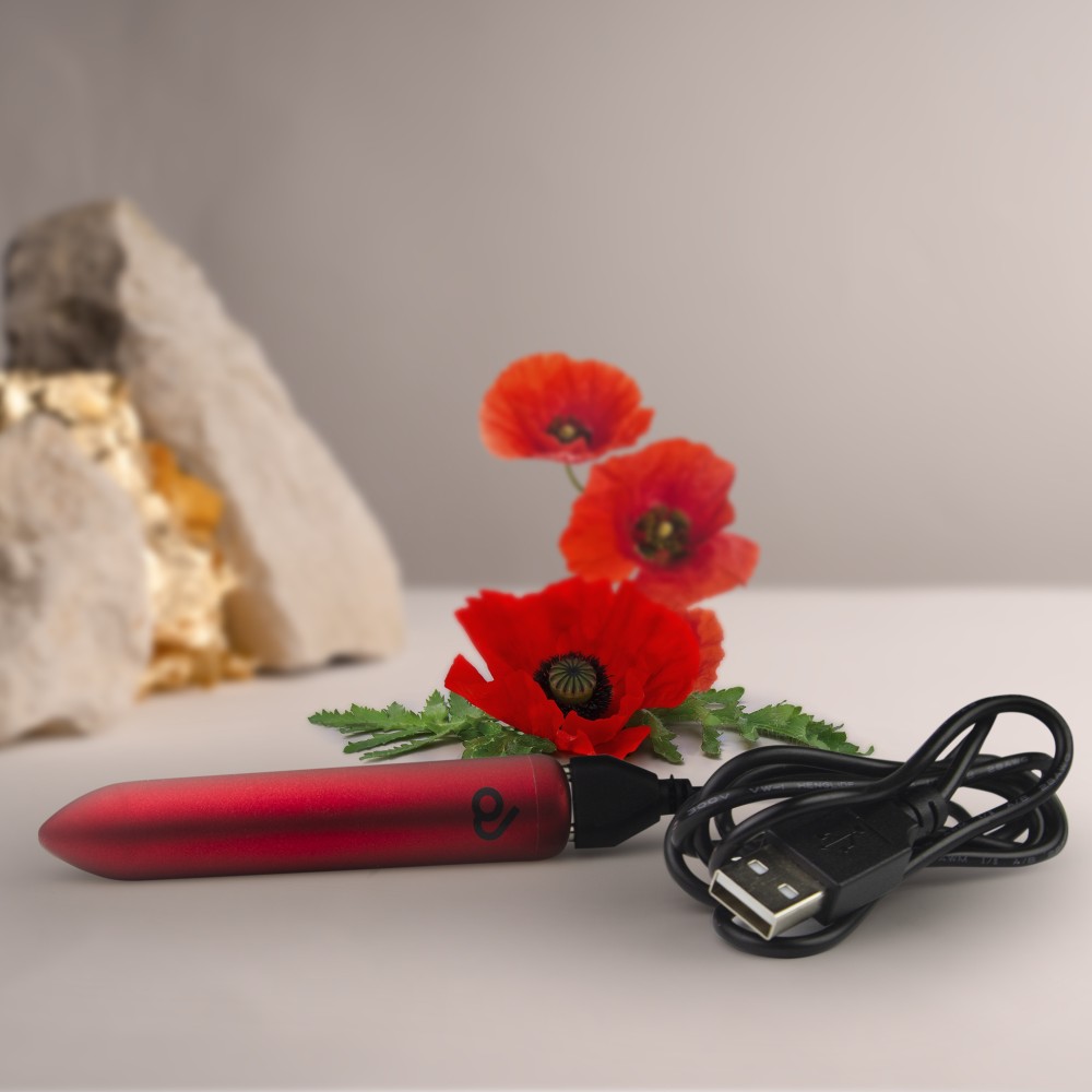 RO 90 Rechargeable bullet - Poppy Red | ViPstore.hu - Erotika webáruház #4 - EAN 811041015836 | SKU ROCKS00471