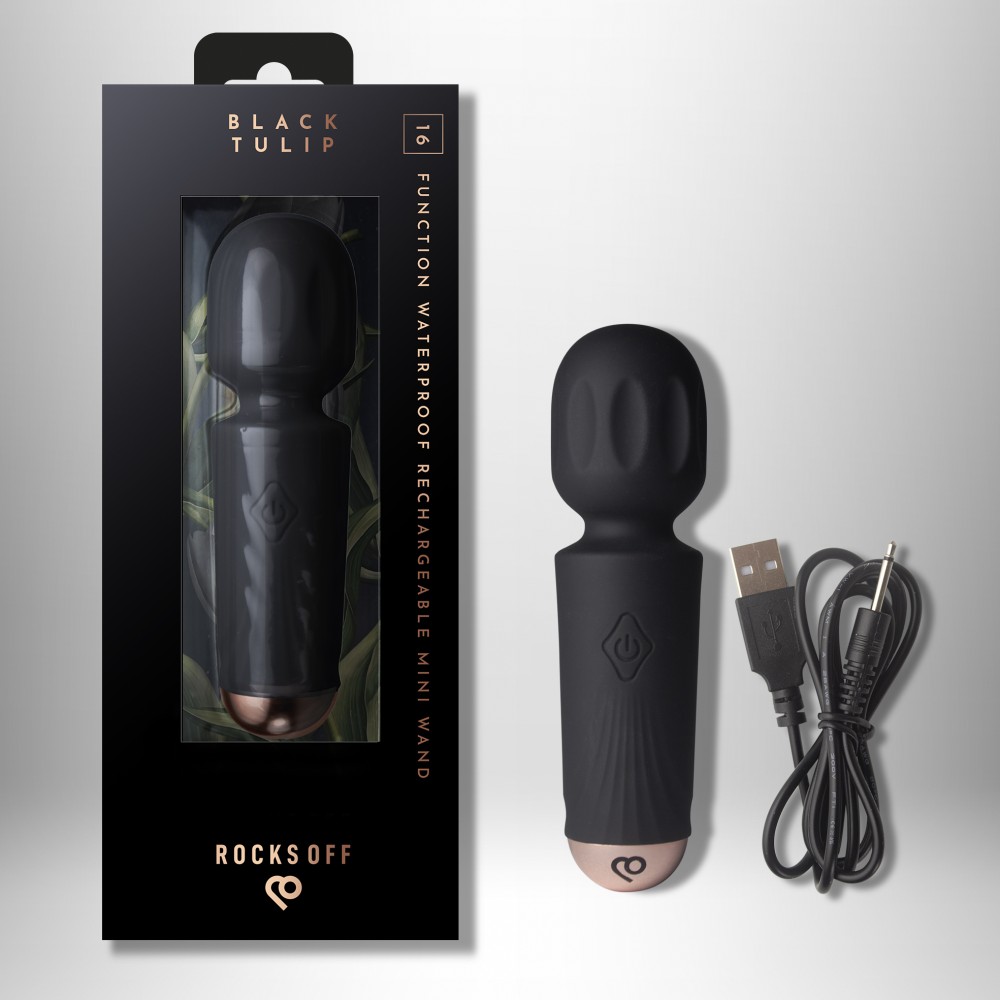 Rechargeable Mini Wand - Black Tulip | ViPstore.hu - Erotika webáruház #3 - EAN 811041015843 | SKU ROCKS00474