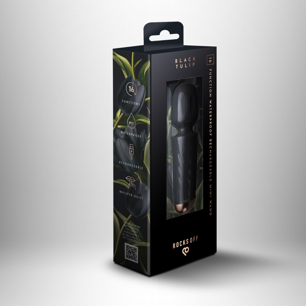 Rechargeable Mini Wand - Black Tulip | ViPstore.hu - Erotika webáruház #4 - EAN 811041015843 | SKU ROCKS00474