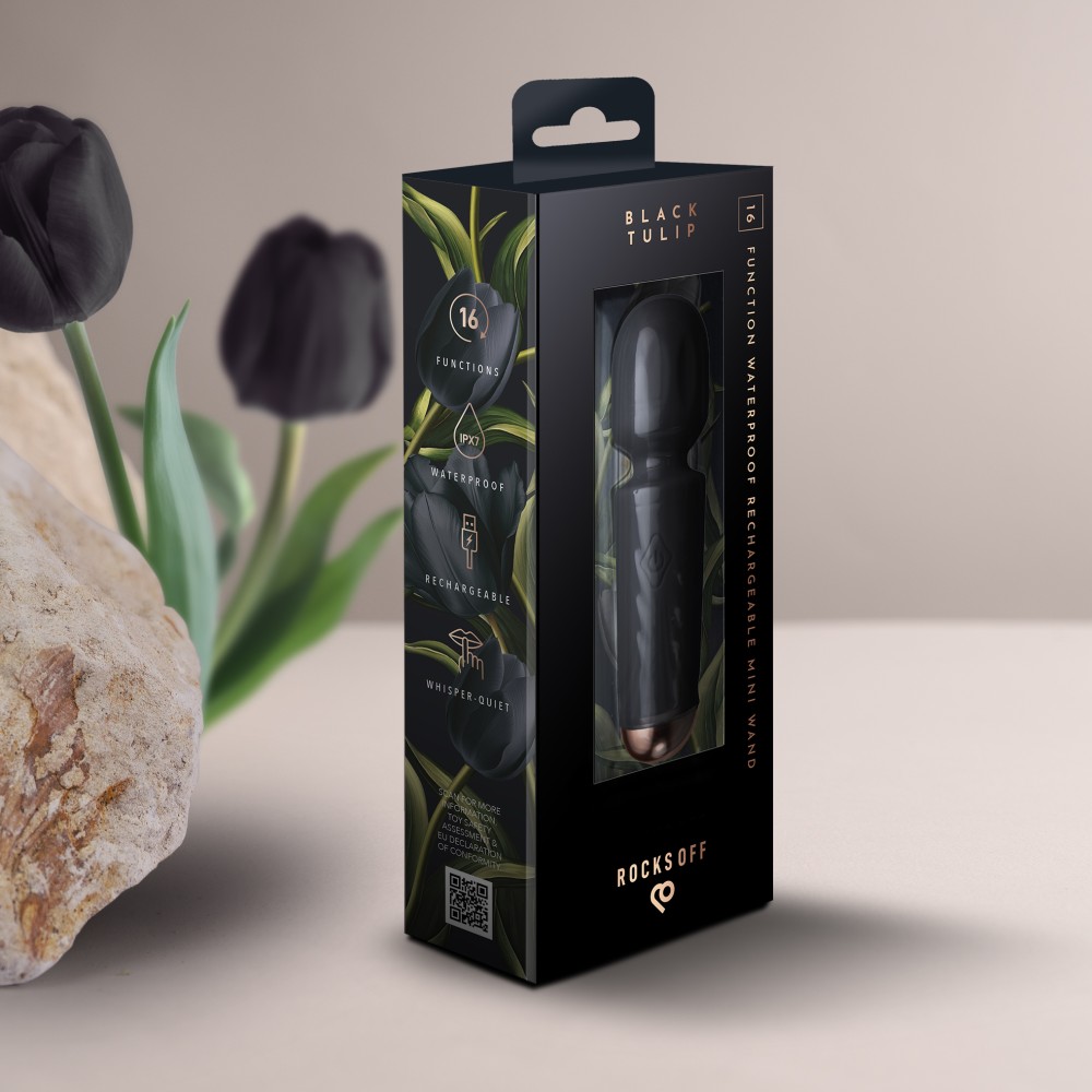 Rechargeable Mini Wand - Black Tulip | ViPstore.hu - Erotika webáruház #10 - EAN 811041015843 | SKU ROCKS00474