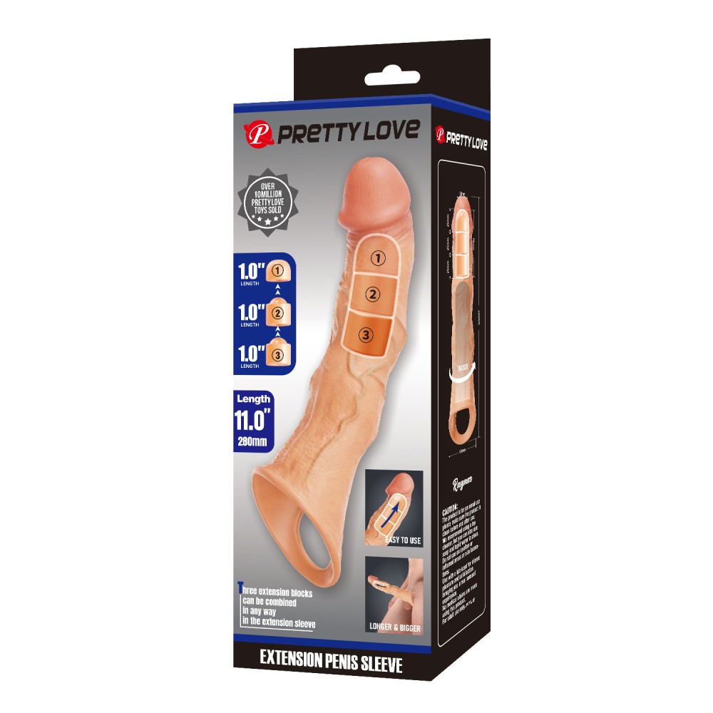 Pretty Love Extension Penis Sleeve 11" Flesh | ViPstore.hu - Erotika webáruház #1 - EAN 6959532364514 | SKU DEBRA01981