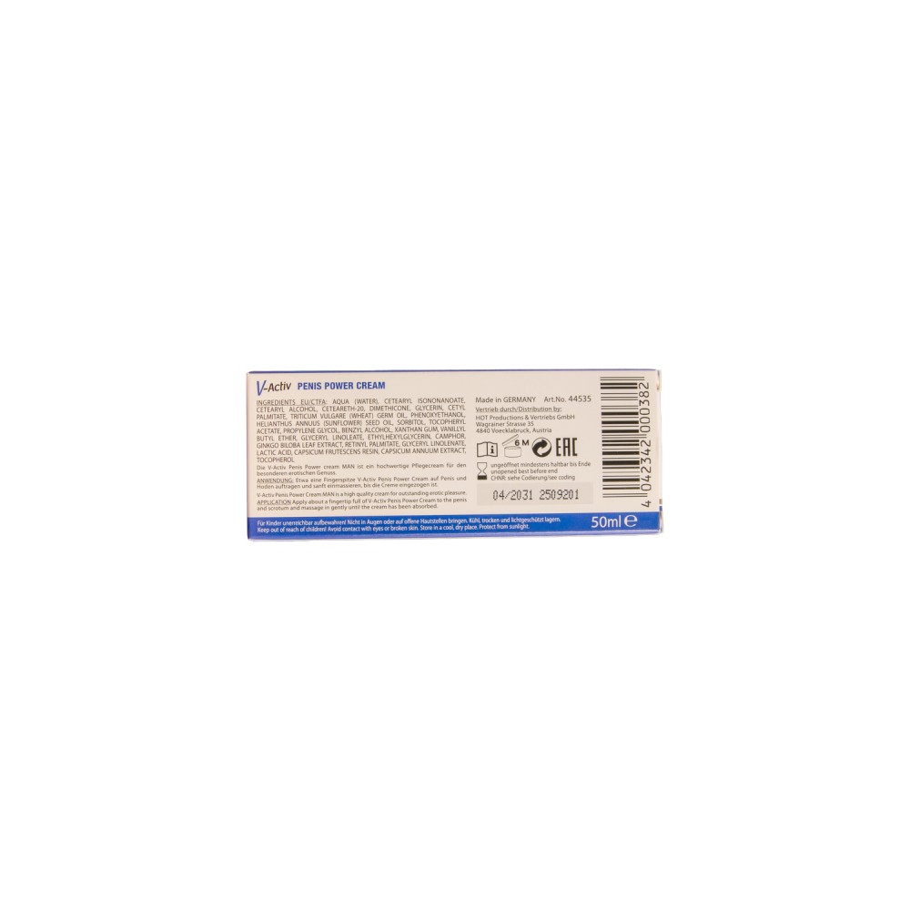 HOT V-Activ penis power cream for men 50 ml | ViPstore.hu - Erotika webáruház #5 - EAN 4042342000382 | SKU HOT0044535