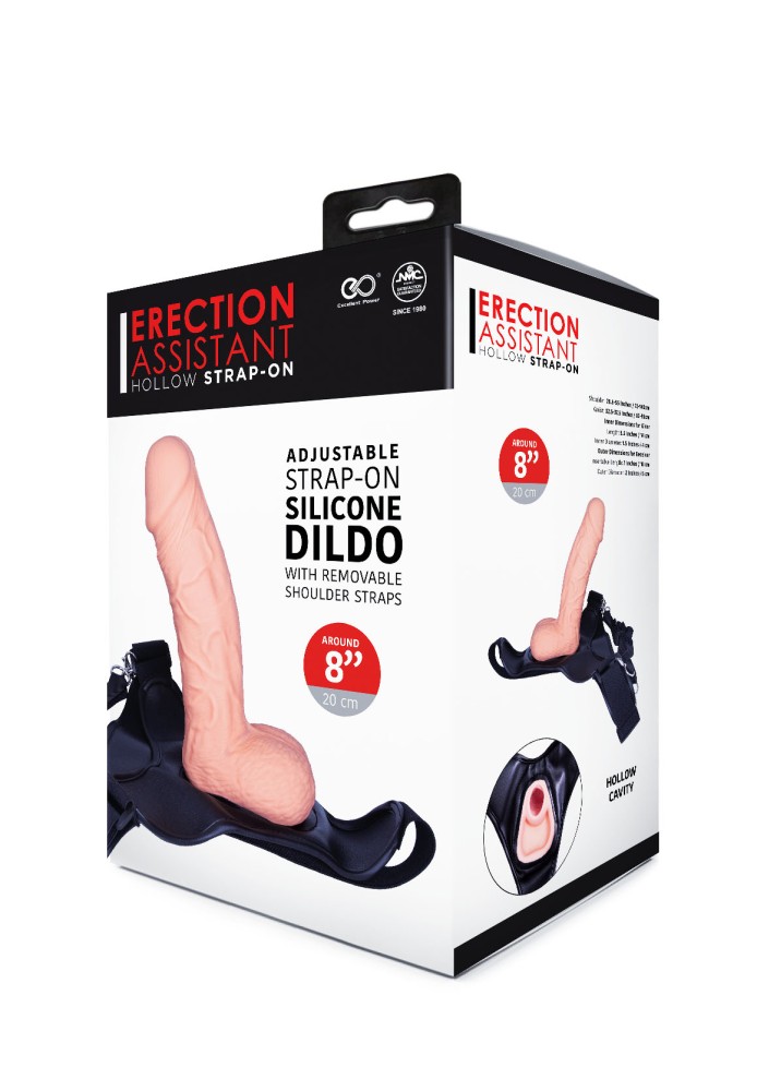 AROUND 8" SILICONE HOLLOW STRAP ON WITH PU HARNESS | ViPstore.hu - Erotika webáruház #1 - EAN 4897078647956 | SKU NMC0002512