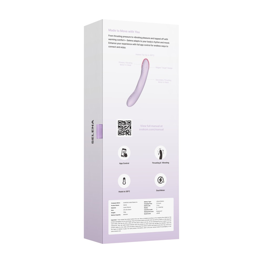 Selena Pastel Lilac | ViPstore.hu - Erotika webáruház #4 - EAN 6959633105917 | SKU SVAKOM0233