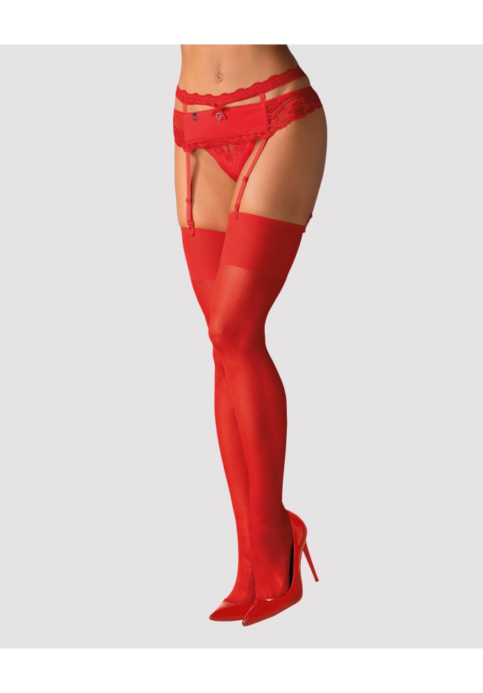 S800 stockings red S/M | ViPstore.hu - Erotika webáruház #1 - EAN 5901688211472 | SKU OBSES00817