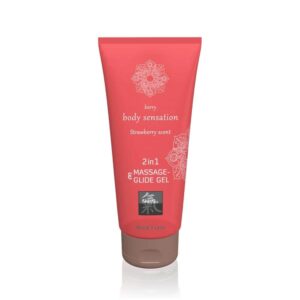 Massage- & Glide Gel 2 in 1 - Strawberry scent 200ml | ViPstore.hu - Erotika webáruház #1 - EAN 4042342004991 | SKU HOT0067071
