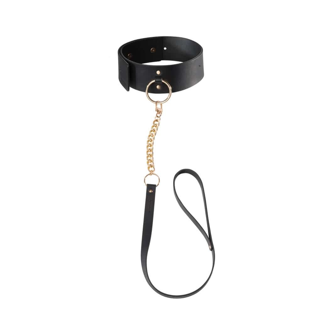 Maze Wide Choker With Leash Black | ViPstore.hu - Erotika webáruház #1 - EAN 8436562011116 | SKU BIJOUX0131
