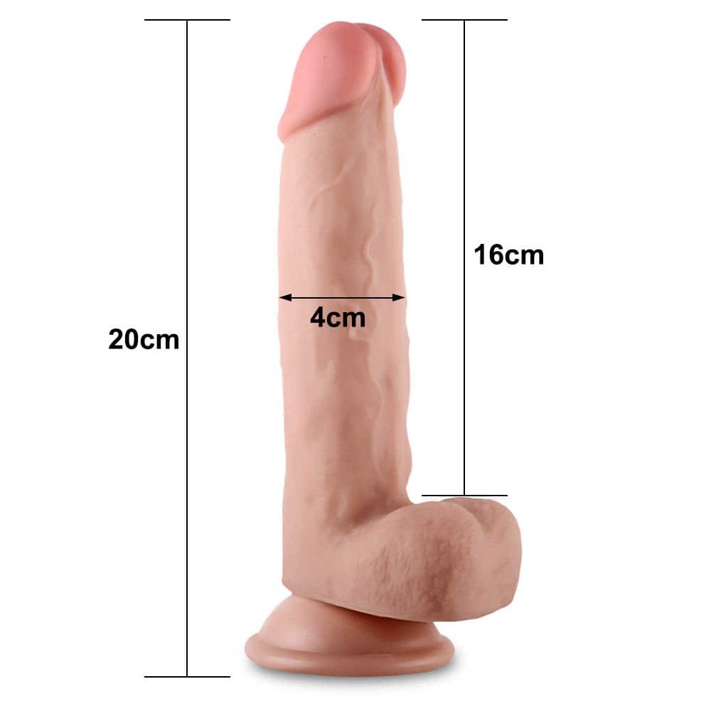 8'' Sliding Skin Dual Layer Dong | ViPstore.hu - Erotika webáruház #7 - EAN 6970260906340 | SKU LVTOY00290