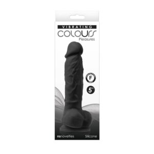 Colours - Pleasures - Vibrating - 5" Dildo - Black | ViPstore.hu - Erotika webáruház #1 - EAN 657447104237 | SKU NSTOYS0854