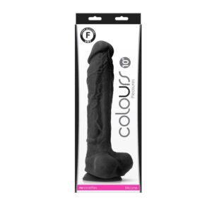 Colours - Pleasures - 10" Dildo - Black | ViPstore.hu - Erotika webáruház #1 - EAN 657447104138 | SKU NSTOYS0860