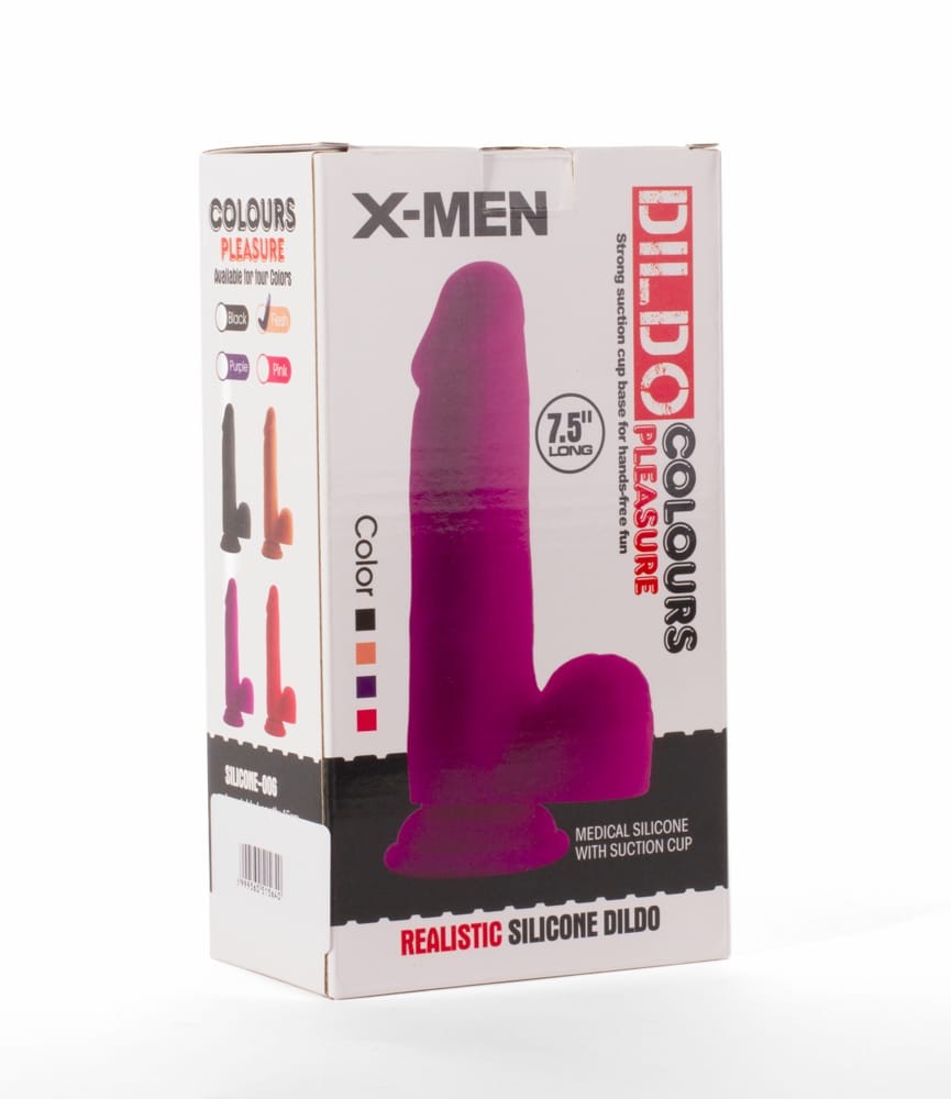 X-MEN 7.5" Dildo Colours Pleasure Black 1 | ViPstore.hu - Erotika webáruház #2 - EAN 5999560515633 | SKU XMEN000109