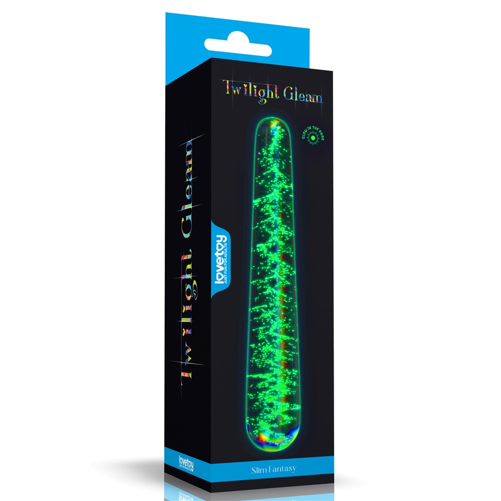 Glow-in-the-dark Twilight Gleam Glass Dildo-Slim Fantasy_B0O50_3 | ViPstore.hu - Erotika webáruház #1 - EAN 6942063400691 | SKU LVTOY00766