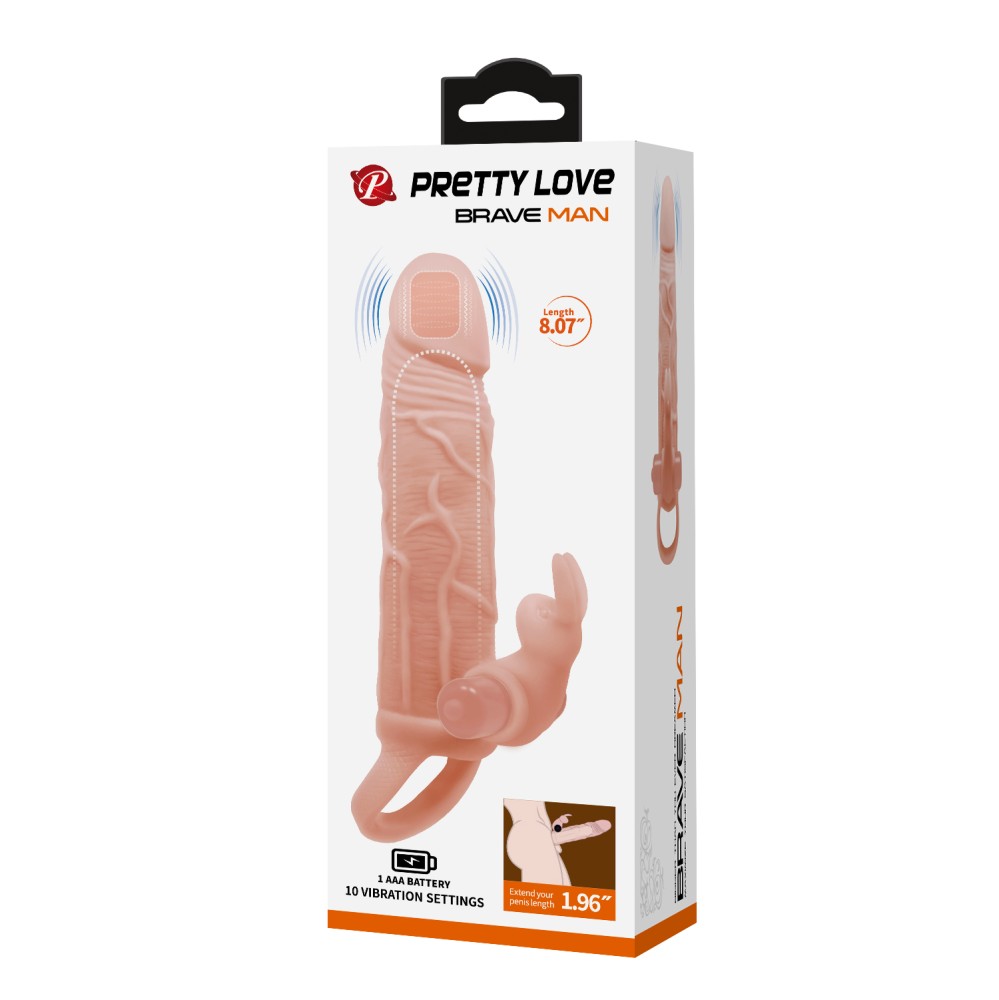 Pretty Love Brave Man Vibrating Penis Sleeve | ViPstore.hu - Erotika webáruház #1 - EAN 6959532326154 | SKU DEBRA01825