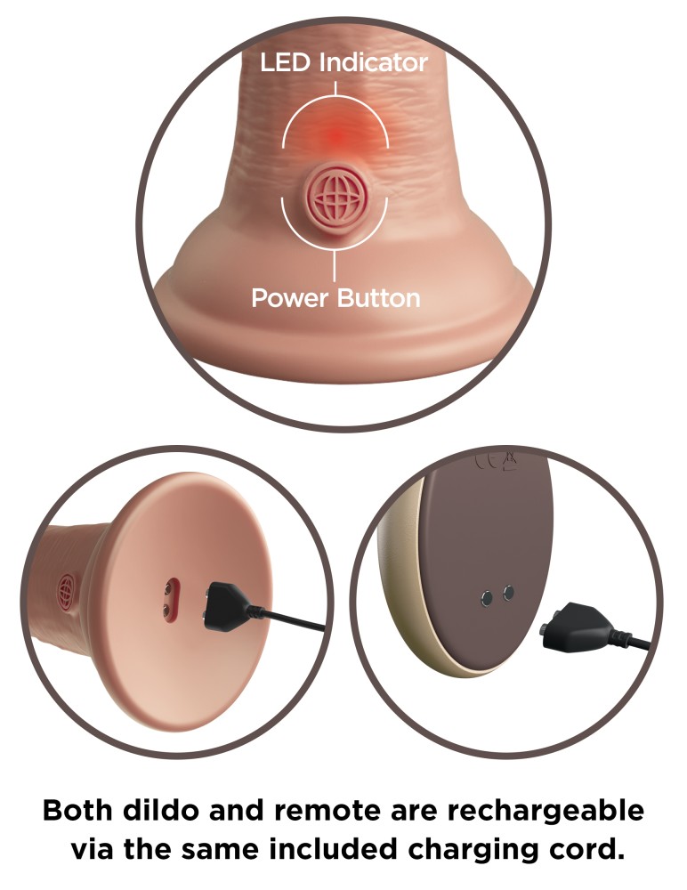7" Dual Density Vibrating Silicone Cock with Remote Light | ViPstore.hu - Erotika webáruház #8 - EAN 603912769401 | SKU PIPE577721