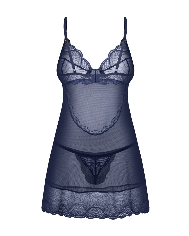Nightly Blue chemise & thong M/L | ViPstore.hu - Erotika webáruház #5 - EAN 5901688257890 | SKU OBSES02117