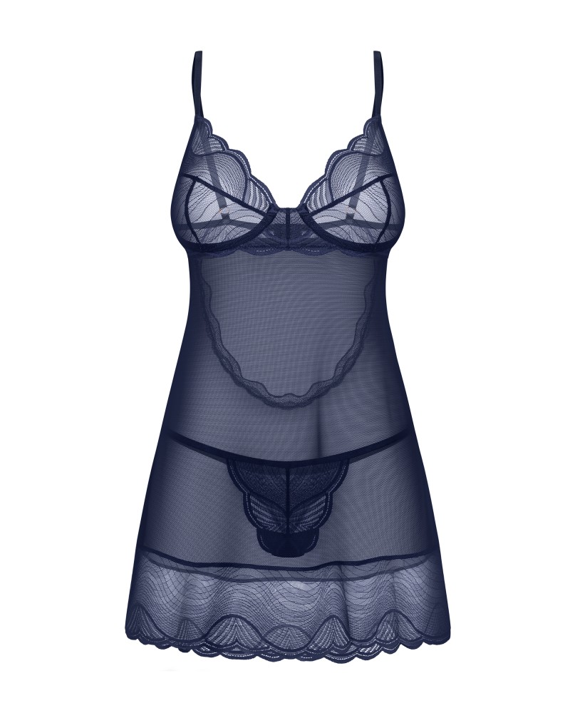 Nightly Blue chemise & thong M/L | ViPstore.hu - Erotika webáruház #6 - EAN 5901688257890 | SKU OBSES02117
