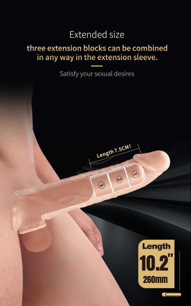 Pretty Love Extension Penis Sleeve 10,2" Flesh - Image 5