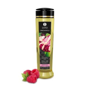 Massage oil - raspberry organic - 240 ml | ViPstore.hu - Erotika webáruház #1 - EAN 697309013413 | SKU SHUNGA0257
