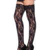729762 LACE THI HI W/LACE TOP O/S BLK | ViPstore.hu - Erotika webáruház #1 - EAN 714718017150 | SKU LEGAV00120