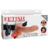 7" Vibrating Hollow Strap-On with Balls  Light/Black | ViPstore.hu - Erotika webáruház #1 - EAN 603912362800 | SKU PIPE337621