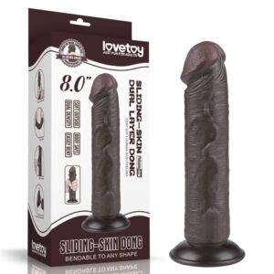 8'' Sliding Skin Dual Layer Dong Black II_B15O50_3 | ViPstore.hu - Erotika webáruház #1 - EAN 6942063400523 | SKU LVTOY00744