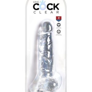 8" with balls Clear | ViPstore.hu - Erotika webáruház #1 - EAN 603912758863 | SKU PIPE575620