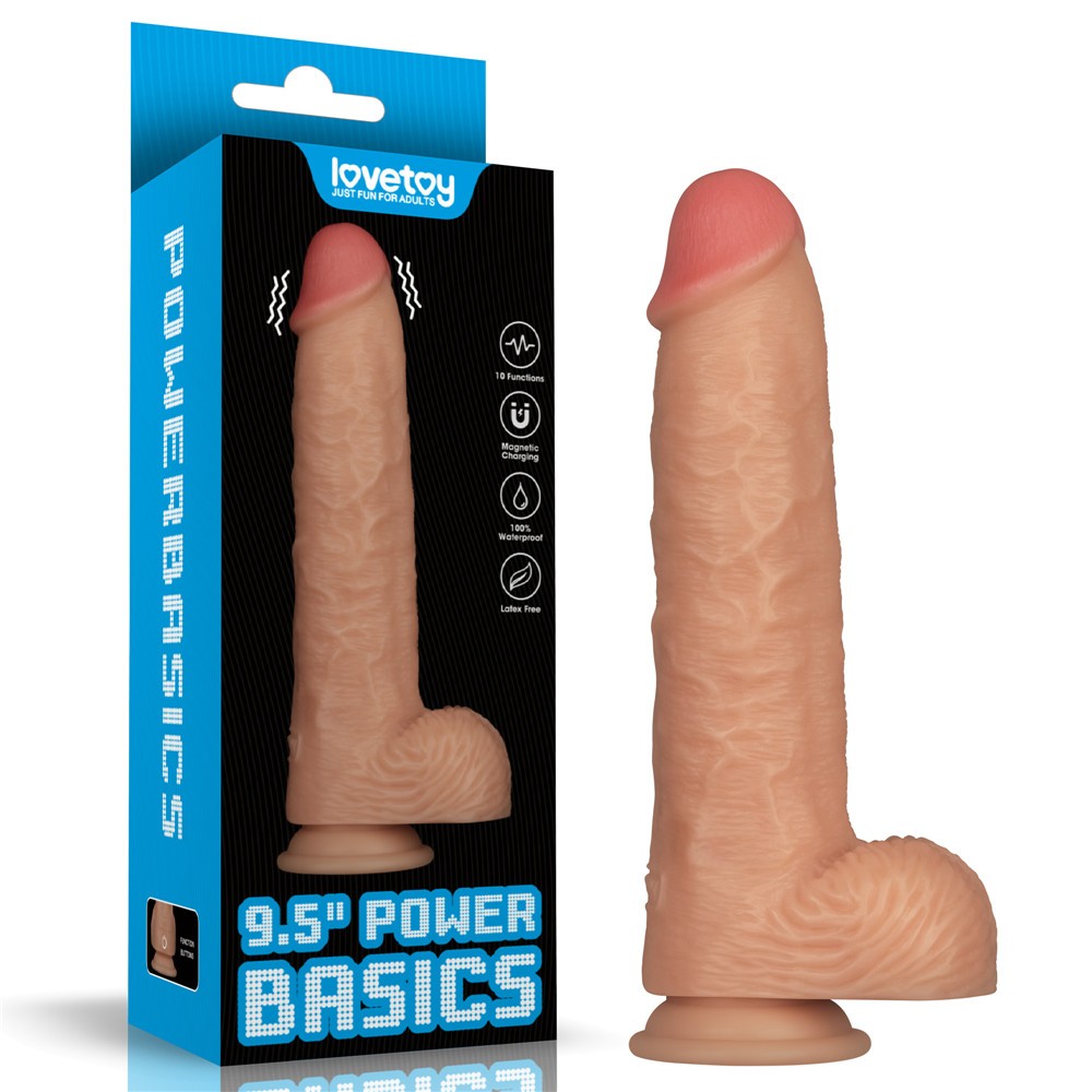 9.5'' Vibrating Power Basics Cock | ViPstore.hu - Erotika webáruház #1 - EAN 6942063402497 | SKU LVTOY00840