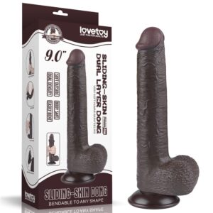 9'' Sliding Skin Dual Layer Dong Black_B15O50_3 | ViPstore.hu - Erotika webáruház #1 - EAN 6942063400561 | SKU LVTOY00748