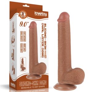 9'' Sliding Skin Dual Layer Dong Brown_B15O50_3 | ViPstore.hu - Erotika webáruház #1 - EAN 6942063400455 | SKU LVTOY00737