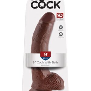 9" Cock with Balls  Brown | ViPstore.hu - Erotika webáruház #1 - EAN 603912350265 | SKU PIPE550829