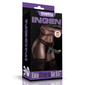 Easy Strapon Set 8.5" Black | ViPstore.hu - Erotika webáruház #1 - EAN 6970260903936 | SKU LVTOY00674