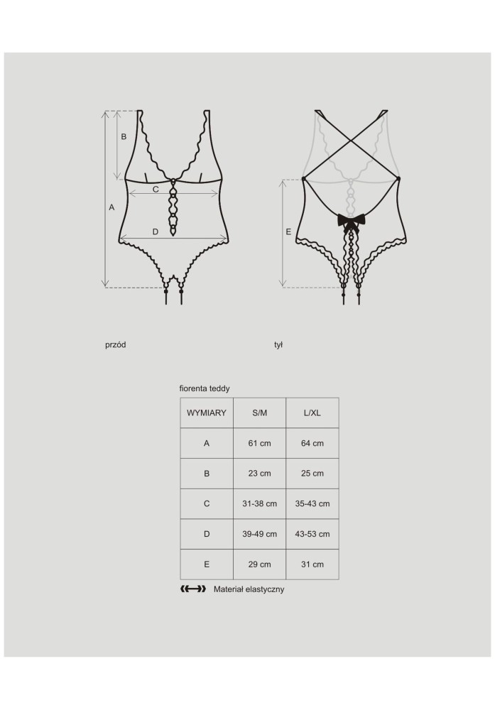 Fiorenta teddy S/M | ViPstore.hu - Erotika webáruház #3 - EAN 5901688205754 | SKU OBSES00647