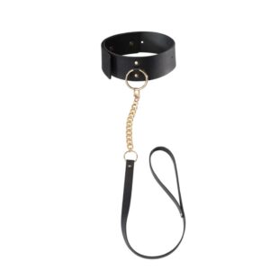 Maze Wide Choker With Leash Black | ViPstore.hu - Erotika webáruház #1 - EAN 8436562011116 | SKU BIJOUX0131