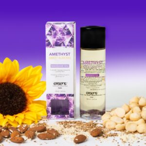 Organic Massage Oil with stones AMETHYST SWEET ALMOND 100ml | ViPstore.hu - Erotika webáruház #1 - EAN 3760139882270 | SKU EXSENS0011