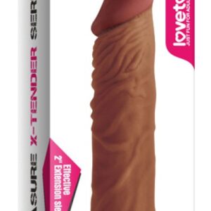 Pleasure X-Tender Penis Sleeve Brown 3 | ViPstore.hu - Erotika webáruház #1 - EAN 6970260909822 | SKU LVTOY00156