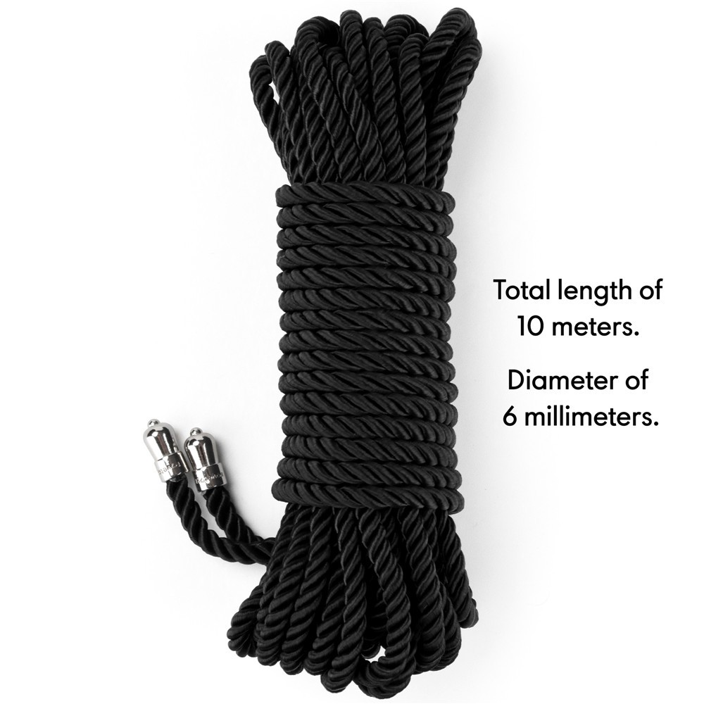 Rebellion Reign Ebony Silky Bondage Rope | ViPstore.hu - Erotika webáruház #4 - EAN 6942063402145 | SKU LVTOY00831