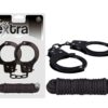 SEX EXTRA - METAL CUFFS & LOVE ROPE BLACK | ViPstore.hu - Erotika webáruház #1 - EAN 4892503141771 | SKU NMC0002374