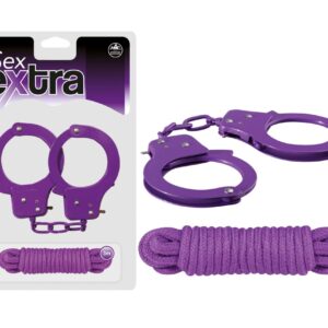 SEX EXTRA - METAL CUFFS & LOVE ROPE PURPLE | ViPstore.hu - Erotika webáruház #1 - EAN 4892503141788 | SKU NMC0002375